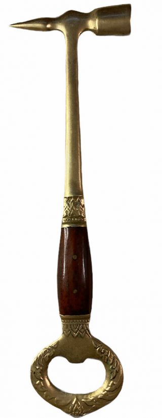 Madison Bay Company Brass Bottle Opener Ice Pick Hammer 3 In 1 Bar Tool