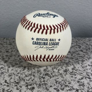 Official Ball Carolina League Rawlings Milb Minors Signed Unknown Autos Baseball