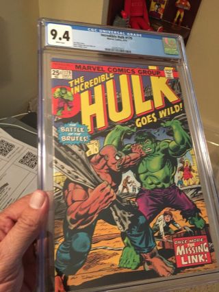 Incredible Hulk 179 Cgc 9.  4 White Pages The Missing Link