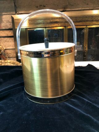 Vintage Georges Briard Gold Ice Bucket Mid Century Barware