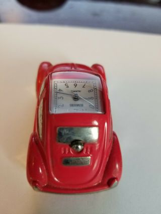 RED Volkswagon Rumors VW Mini Clock Bug car DIE CAST METAL 3