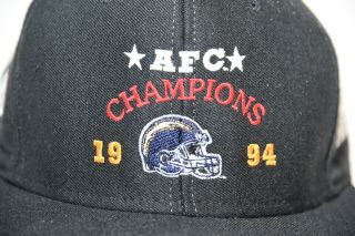 Rare San Diego Chargers Snapback 1994 Afc Champions Made In Usa Superbowl 29 Abc