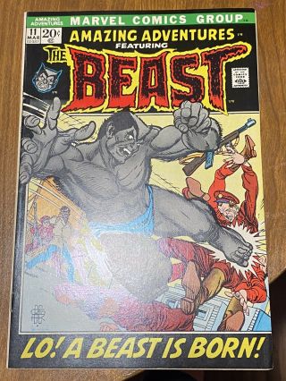 Adventures 11 Marvel Comics 1972 1st Furry Beast X - Men Appearance