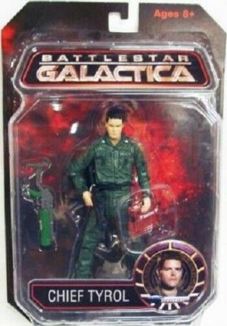 Dst Battlestar Galactica Chief Tyrol Signed By Aaron Douglas Action Figure
