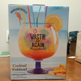 Margaritaville Cocktail Fishbowl Glass For Your Favorite Drink 8 " Open Box