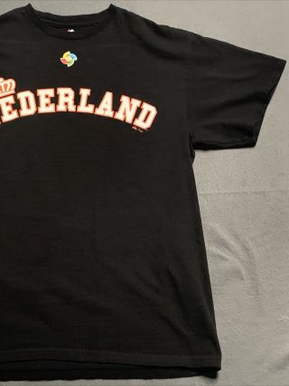 Majestic Team Nederland 2013 World Baseball Classic T - Shirt Black Large 3