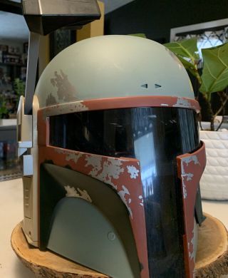 2009 Hasbro Star Wars Boba Fett Helmet Electronic Lights And Sounds Mandalorian