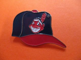 Cleveland Indians Hat Label Pin Chief Wahoo