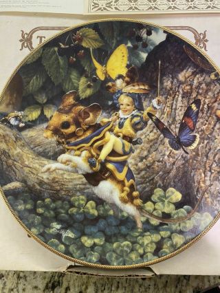 Knowles Classic Fairy Tales " Tom Thumb " Collector Plate By Scott Gustafson W/coa