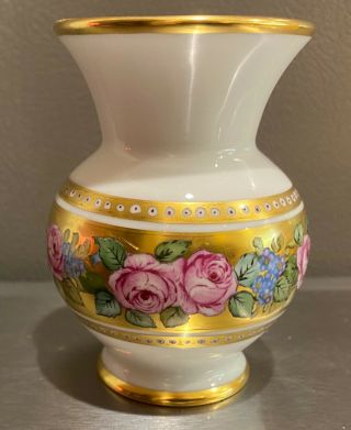 Royal Porcelain Vase Bavaria Kpm Germany Hand Painted,  Signed Heidi Hofer