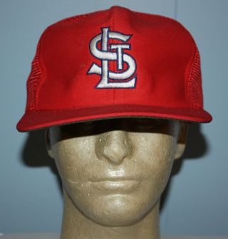 Vintage 1980s St Louis Cardinals Mesh Snapback Hat Cap M/l