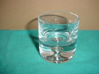 Cool 2.  5oz Clear Controlled Air Bubble Shot Glass,  Heavy Bottom,  Collectible