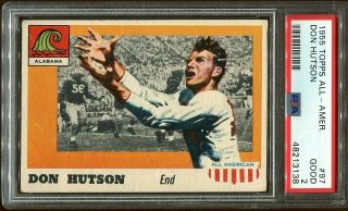 1955 Topps All American 97 Don Hutson Rc Rookie Psa 2 Centered