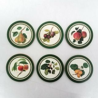 Vintage Pimpernel Fruit Coasters Set Of 6