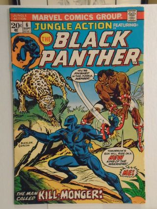 Marvel Jungle Action 6 (1973) Black Panther 1st Appearance Of Erik Killmonger