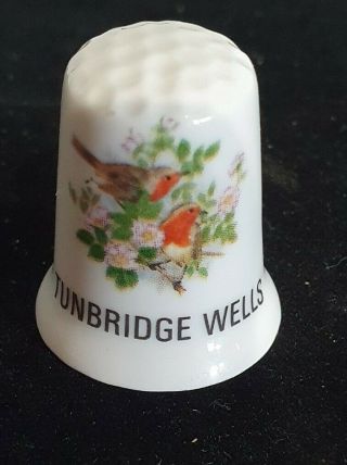 Vintage Fine Bone China Collectable Thimble Of Tunbridge Wells,  Kent