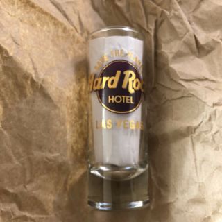 Hard Rock Cafe Hotel Shot Glass Las Vegas Save The Planet 4 " Tall Hrc