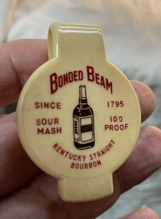 Vintage Bonded Beam Kentucky Bourbon Advertising Money Clip