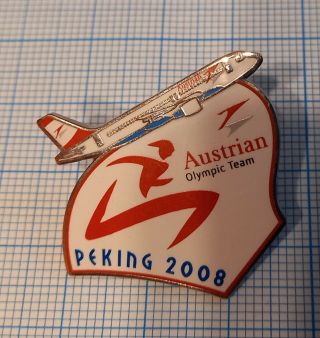 Austria Osterreich Noc Badge Pin Olympic Games Beijing 2008