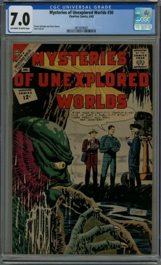 Mysteries Of Unexplored Worlds 30 Cgc 7.  0 Off - White To White Pages 1962