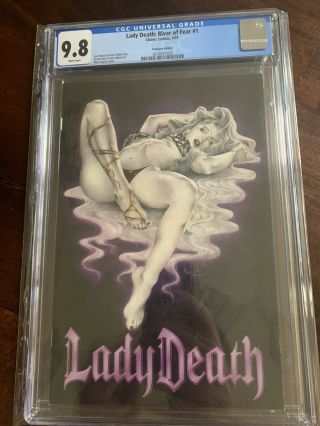 Lady Death River Of Fear 1 Cgc 9.  8 Matt Hugh Cover