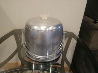Vintage Kromex Mid Century Modern Atomic Ice Bucket Barware Lucite Handle