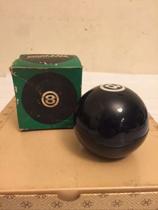 Vintage Avon Eight Ball Decanter Empty Spicy After Shave With Box