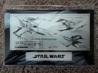 Star Wars Acme Archives X - Wing Sketchplate Mcquarrie Design 140 Of 1000