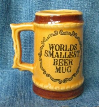 Worlds Smallest Beer Mug Souvenir Shot Glass Bar Humor Sg2