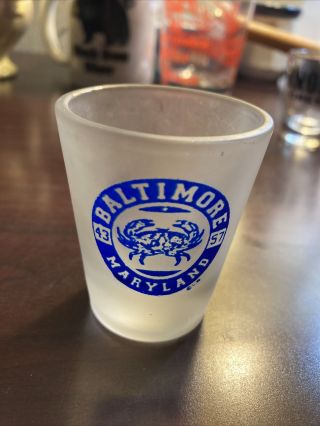 Vintage Shot Glass - Souvenir Of Baltimore Maryland