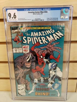 The Amazinig Spider - Man 344 1991 Marvel 1st Appearance Cletus Kasady Cgc 9.  6