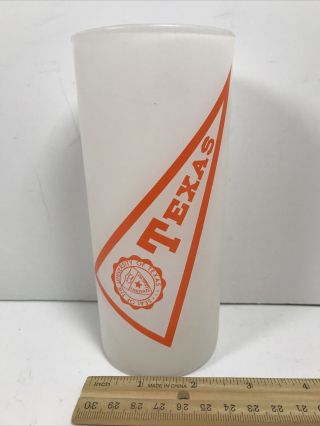 Vintage University of Texas Frosted 16 Ounce Glass 