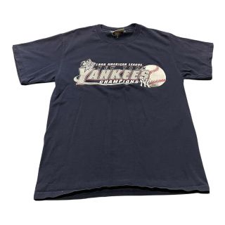 Vtg 1999 York Yankees American League Al Champions Mlb T - Shirt Sz M Medium