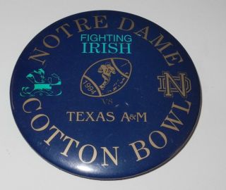 1994 Football University Of Notre Dame Texas A&m Aggies Cotton Bowl Pin Button