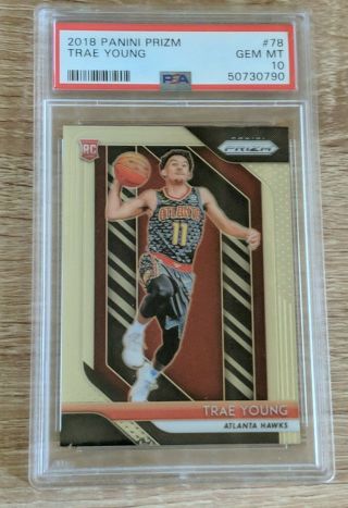 Trae Young Prizm Rc 78 2018 Panini Rookie Psa 10