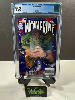 Wolverine 100 Hologram Cover Cgc Graded 9.  8 Nm/mt Marvel Comics 1996