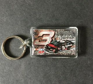 Vintage Keychain Dale Earnhardt 3 Nascar Key Acrylic Fob Team Realtree Racing