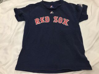 Jacoby Ellsbury 2 Majestic Red Sox World Series Jersey T - Shirt.  Youth S Small