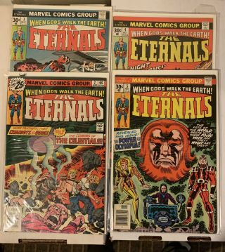 The Eternals 2,  3,  4 & 5 Tons Of 1st Appearances Marvel Comics 1976 Mcu Vf/vf,