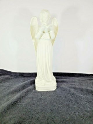 Vintage Ceramic Angel Holding Book - 12 "