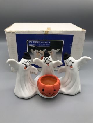 Rare Vintage House Of Lloyd Halloween We Three Ghosts Candle Set