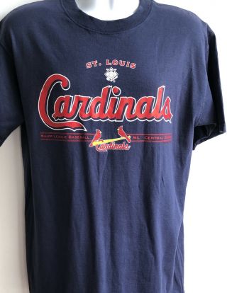 Vintage St.  Louis Cardinals Baseball Shirt Blue 1990s Size Medium