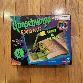 Vtg 90s Nib Goosebumps Glow In The Dark Book Lamp Alarm Clock