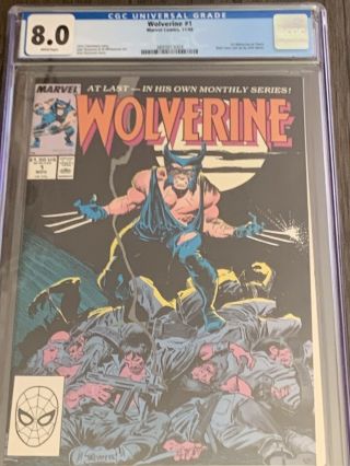 Wolverine 1 Cgc 8.  0 White Pages 1st Wolverine As Patch (1988) Key Issue