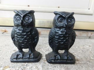 Emig Cast Iron Great Horned Owl Bookends