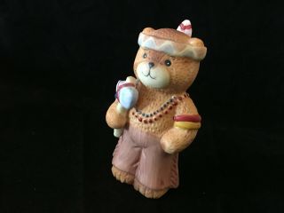 Lucy & Me Thanksgiving Bear Native American With Tomahawk Enesco Lucy Rigg 1984 3