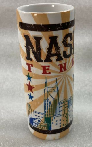 Nashville Tennessee Ceramic Double Shot Glass Home Of The Grand Ole Opry