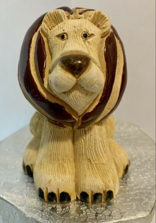 Retired Ar Figurine Artesania Rinconada Art Pottery Uruguay Lion