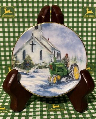 John Deere Tractor December Collector Calendar Plate Decor Danbury 733