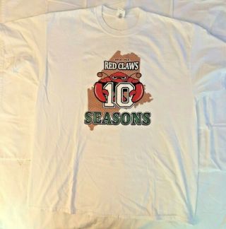 Maine Red Claws Adult Xl White T - Shirt - 10 Seasons Coca Cola